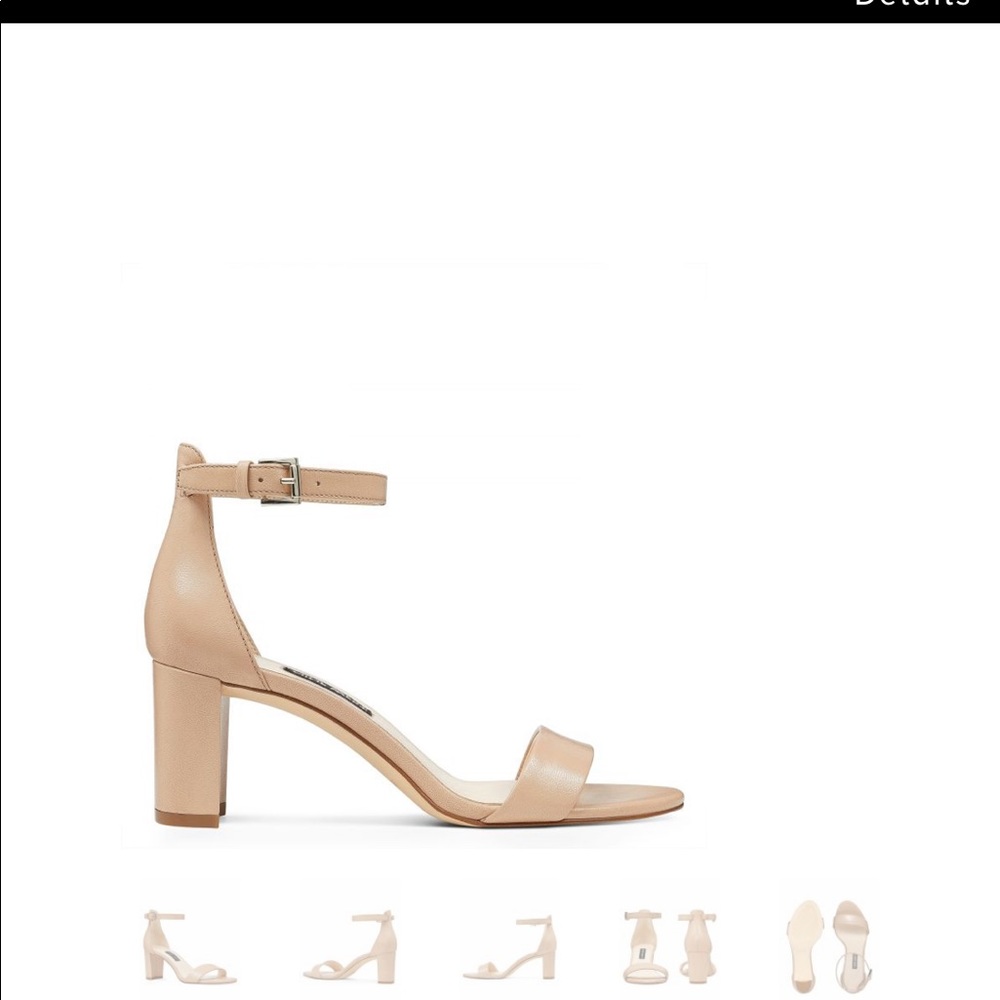 New Nine West Pruce ankle strap heel size 6 nude
